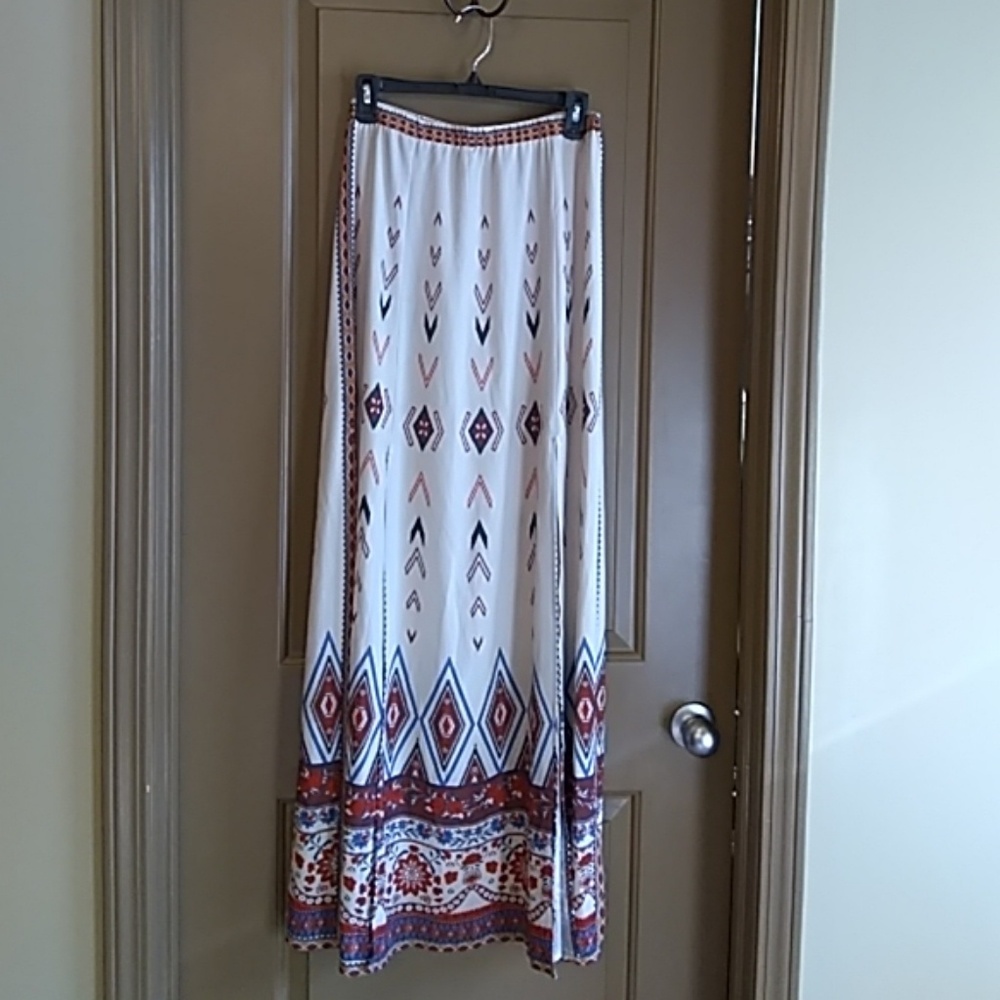 Flying Tomato Diamond Double Slit Maxi Skirt